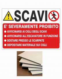 Cartello  "Scavi"