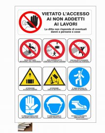 Cartello "Divieto - Sicurezza"