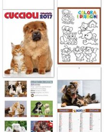 calendario con copertina cuccioli