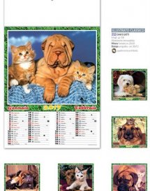 calendario classico cani e gatti