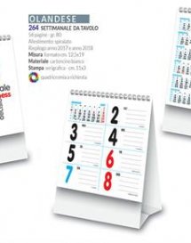 calendario olandese settimanale da tavolo