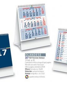 calendario olandese trittico da tavolo