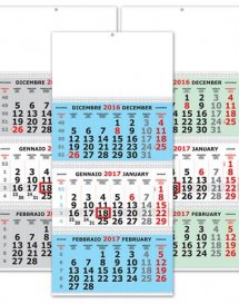 calendario olandese trittico 3 spirali