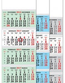 calendario olandese quadrittico 4 spirali